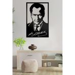 AHWALL AW00099 Atatürk & Imzası Figürlü Dekoratif Ahşap Tablo