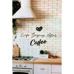 AHWALL AW00204 Life Begins After Coffee Yazılı Dekoratif Ahşap Tablo