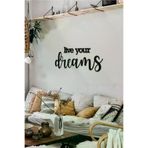 AHWALL AW00218 Live Your Dreams Yazılı Dekoratif Ahşap Tablo