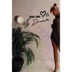 AHWALL AW00231 You Are My Dream Yazılı Dekoratif Ahşap Tablo