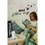 AHWALL AW00232 Good Vibes Only Yazılı Dekoratif Ahşap Tablo