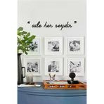AHWALL AW00233 Aile Her Şeydir Yazılı Dekoratif Ahşap Tablo