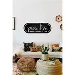 AHWALL AW00257 Positive, Mind, Vibes, Life Yazılı Dekoratif Ahşap Tablo