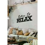 AHWALL AW00259 Time To Relax Yazılı Dekoratif Ahşap Tablo