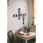 AHWALL AW00261 Home, Family, Love Yazılı Dekoratif Ahşap Tablo