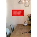 AHWALL AW00289 Kilo Almadım Vardı Yedim Yazılı Dekoratif Ahşap Tablo
