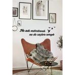 AHWALL AW00292 Ne Mihribandı Ne Saçları Sarıydı Yazılı Dekoratif Ahşap Tablo