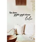 AHWALL AW00295 Sen Daima Güzeller Güzeli Olursun Lili Yazılı Dekoratif Ahşap Tablo