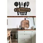 AHWALL AW00340 My Kitchen Yazılı Dekoratif Ahşap Mdf Mutfak Tablosu