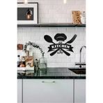 AHWALL AW00386 My Kitchen My Rules Temalı Dekoratif Ahşap Tablo