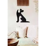 AHWALL AW00424 Kedi Ve Köpek Temalı Dekoratif Ahşap Tablo