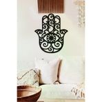 AHWALL AW00433 Çiçek Desenli El Temalı Dekoratif Ahşap Tablo