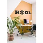 AHWALL AW0SET02 Bitcoin Hodl Yazılı Dekoratif Ahşap Tablo