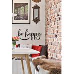 Ahwall Be Happy Yazılı Dekoratif Ahşap Tablo