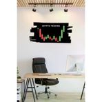 AHWALL BTCPRE01 Crypto Trading Premium Ahşap Mdf Dekoratif Tablo