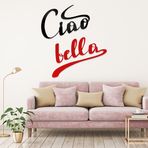 Ahwall Ciao Bella Figürlü Dekoratif Ahşap Tablo