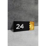 Ahwall Dekoratif Aynalı Pleksi No 24 Gold Siyah Kapı Numarası
