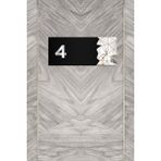 Ahwall Dekoratif Aynalı Pleksi No 4 Gümüş Siyah Kapı Numarası