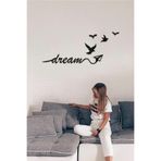 Ahwall Dream Yazılı Dekoratif Ahşap Tablo, 53 x 20