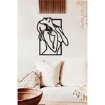 Ahwall Kadın Temalı Dekoratif Ahşap Tablo, 33 x 40
