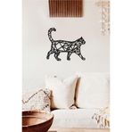 Ahwall Kedi Temalı Dekoratif Ahşap Tablo, 40 x 35