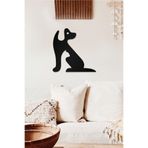 Ahwall Kedi Ve Köpek Temalı Dekoratif Ahşap Tablo, 40 x 20