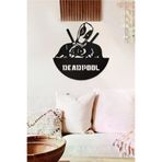 AHWALL OA0002-37 Deadpool Temalı Dekoratif Ahşap Tablo