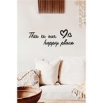 Ahwall This Is Our Happy Place Yazılı Dekoratif Ahşap Tablo