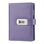 AI-Life PU Deri tekrar doldurulabilir şifreli kilit günlük yazmak notebook planlama Organizer, dökme yaprak şifre günlük not defteri, Secret günlük not defteri ile şifreli kilit kalem tutucu kart (185 x 135 mm)