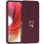 AICase Samsung Galaxy S23 Plus Kılıf Kamera Korumalı Ultra İnce Kalp Love Tasarım TPU Silikon Tampon Çepeçevre Koruma Kılıfı Case İnce Cep Telefonu Kılıfı Samsung S23+ Plus 6.6" 2023