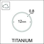Aida Jewelss Yüksek Kalite G23 Titanium Hızma Titanyum / 12MM x 0.8mm Düz Halka Piercing - 12 x 0,8 mm