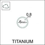 Aida Jewelss Yüksek Kalite G23 Titanium Hızma Titanyum / 6mm x 0.8mm Düz Halka Piercing - 6 x 0,8 mm - Gümüş
