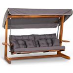 Aida Swings Luna 2600 Premium – 5 Kişilik Ayak Uzatma ve Yatak Olma Özellikli Bahçe/Balkon/Teras Salıncağı/Atrasit - Antrasit