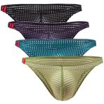 AIEOE 4 Adet 02 Her Tarafı Hava Delikli Nefes Alan Mini Yumuşak Erkek Slip Külot
