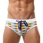 AIEOE Erkek Seksi Hızlı Kuru Yüzme Külotları Düşük Bel Yüzme Şortları Mayolar Kurulu Kısa Sörf Külot Yumuşak Streç Mayolar Bikini İpli, white1, M