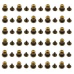 Aifeier ET 30 Set 7x8,4x8,6 mm Bronz Düğme Çiviler, Yuvarlak Başlı Vidalar Kendin Yap Deri El Sanatları, Giysiler, Ayakkabılar, Köpek Tasması, Kemer, Çantalar için Tırnak Perçin Çivileri