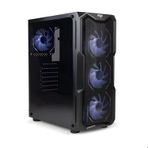 Aigo AQUARIUS 650W Mid Tower Gaming Bilgisayar Kasası, ATX/M-ATX/Mini-ITX Uyumlu, 7 Fan Yuvası, 330mm Ekran Kartı Desteği, USB 3.0/2.0, 365x192x450mm, Üst Düzey Hava Akışı, Siyah