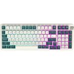 Aigo Df98 Rgb Kablosuz Mekanik Klavye - Yellow Switch, Swap, 2.4G + Bluetooth 5.0 + Usb-C Bağlantı, Pbt Keycap, Beyaz Yeşil, İngilizce Q