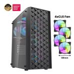 Aigo DK351 USB 3.0 3x12 cm Fan Temperli Cam Siyah E-ATX Kasa