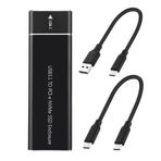 AIHG M.2 NVME USB3.1 Tip-C GEN2 10GBPS Muhafaza M.2 PCI-E SSD Sabit Disk Harici Sürücü Kutusu M.2 M-Key SSD'den USB-C'ye Adaptör (Siyah)