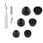 Aiivioll Beats Fit Pro/Studio Tomurcukları için 6 Parça Silikon Kulak Ucu Seti Temizleme Kalemli Yedek Kulak Uçları 3'ü 1 Arada Temizleme Kiti, Silikon Kulak Uçları (S/M/L) Siyah