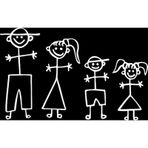 Aile Araba Arka Cam oto Sticker Yapıştırması