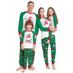 Aile Eşleşen Noel Pijama Takımları Sevimli Noel Baba Kardan Adam Ren Geyiği Baskılı Tatil Pijama Gecelik Kadın Erkek Erkek Kız ve Küçük Çocuk için Loungewear, Noel Baba #1, M