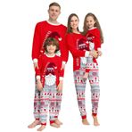 Aile Eşleşen Noel Pijama Takımları Sevimli Noel Baba Kardan Adam Ren Geyiği Baskılı Tatil Pijama Gecelik Kadın Erkek Erkek Kız ve Küçük Çocuk için Loungewear, Noel Baba #2, M