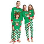 Aile Eşleşen Noel Pijama Takımları Sevimli Noel Baba Kardan Adam Ren Geyiği Baskılı Tatil Pijama Gecelik Kadın Erkek Erkek Kız ve Küçük Çocuk için Loungewear, Ren geyiği #2, 4XL