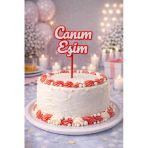 Aile Pastası Süsleme Seti – Çok Renkli 3B Yazdırılabilir - Canım Eşim