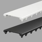 Aileler için Çift Perde Pisti - Ticari Tavan Montajı, Hastaneler, Klinikler, Kreşler için İdeal - Görünmez Alüminyum Perde Rayları (Beyaz, 400 cm Toplam: 4 x 100 cm)