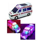 AİLENİZİN OYUNCAKCISI Pilli Ambulans 20cm 3D Işıklı Türkçe Sesli Sirenli Oyuncak Ambulans