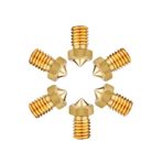 AILHUA 6 adet 3D Yazıcı Nozulları, 1.75mm/3mm Filamentler için uygundur, 0.2/0.25/0.3/0.4/0.5/0.6/0.8/1mm Dış Çaplar, Pirinç Aksesuar(1.75mm/0.25mm)