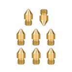 AILHUA 8 adet 3D Yazıcı Nozulları, Pirinç Ekstruder Hotend Aksesuarı, 0.8mm Dış Çap, 1.75mm Filament için Uygun, Pürüzsüz Yüzey